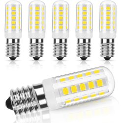   DiCUNO E14 LED izzó, szabályozható E14 kisméretű Edison csavaros lámpák, 2,5 W (30 W halogén/izzólámpa), hideg fehér 6000 K, 300 LM, 230 V SES izzók otthoni világításhoz, 6 db-os csomag