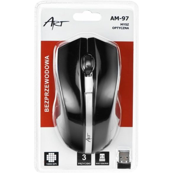ART AM-97C Wireless Optikai Egér - Szürke (348600)