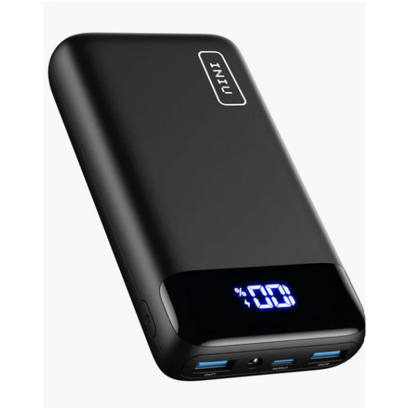 INIU B5 Power Bank 22, 5 W 20 000 mAh - 2 USB, 1 USB-C - fekete 