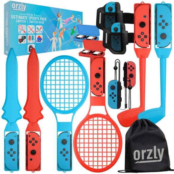 Orzly  13 az 1-ben Nintendo Switch sport kiegészítő készlet hordtáskával