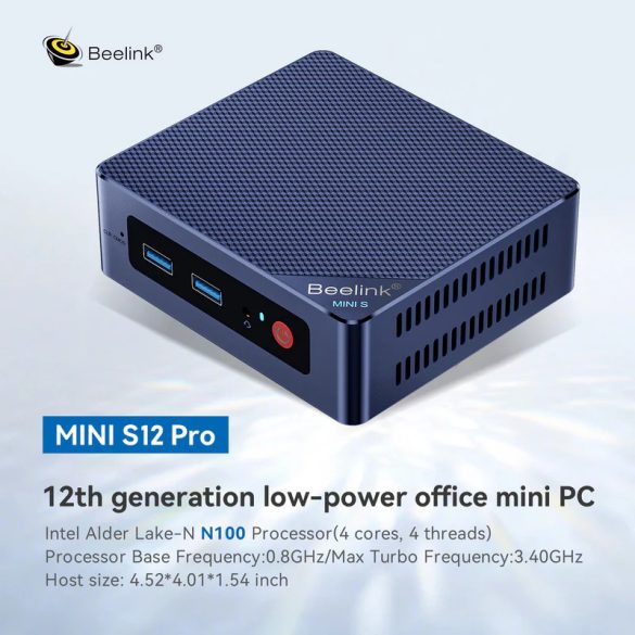 Beelink MINI S12 Pro Office Mini PC Alder Lake-N100 Processor 16GB DDR4, 500GB SSD